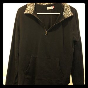 Black Quarter Zip - Juniors XL